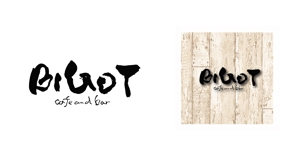 GIFTSOU DESIGN (hiftsou)さんの飲食店（cafe、bar)のロゴ作成「BIGOT」の文字を入れてへの提案