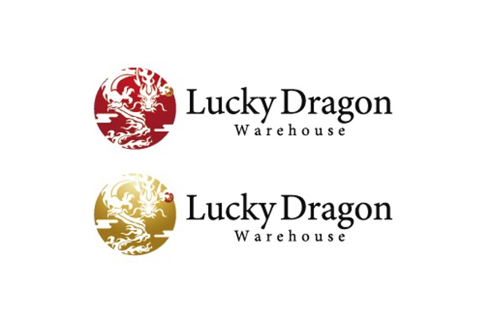 「Lucky Dragon Warehouse」のロゴ作成