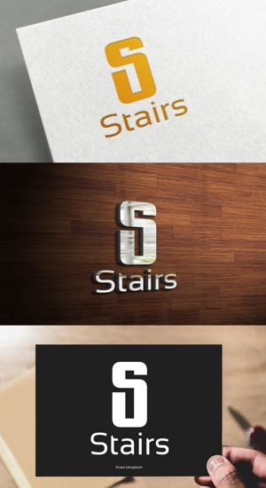 athenaabyz ()さんの内装工事『Stairs』個人事業主のロゴマークへの提案