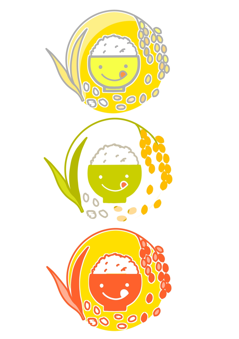 米飯供給会社のロゴデザイン