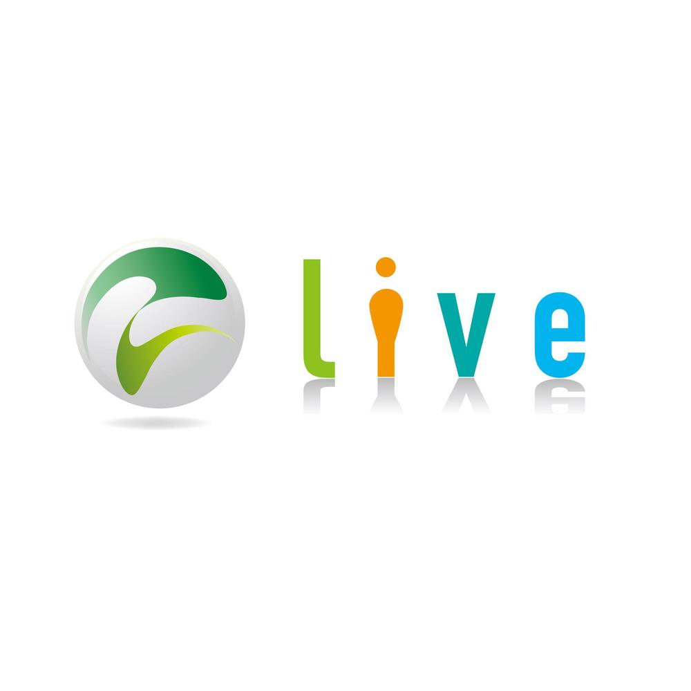 「live」のロゴ作成