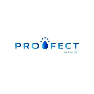 koma58 (koma58)さんのアパレルブランド ファクトリエの機能性衣料(撥水など防汚れ)の「PROOFECT」 のロゴデザインへの提案