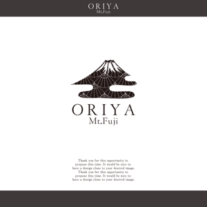 waka (wakapon1987)さんの河口湖・富士山近辺の宿泊施設「ORIYA Mt.Fuji」のロゴ作成依頼への提案