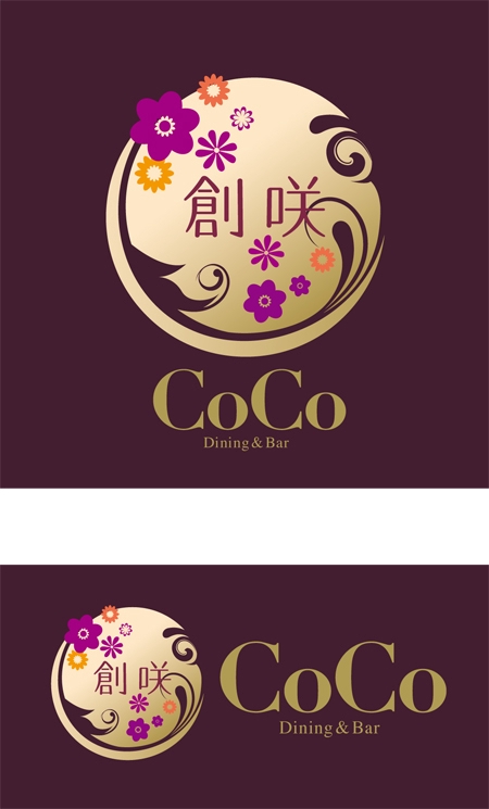 CF-Design (kuma-boo)さんの「創咲Dining&Ber CoCo　　　　　」のロゴ作成への提案