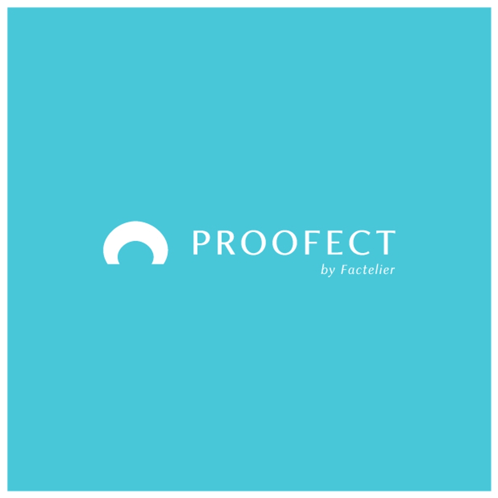アパレルブランド ファクトリエの機能性衣料(撥水など防汚れ)の「PROOFECT」 のロゴデザイン