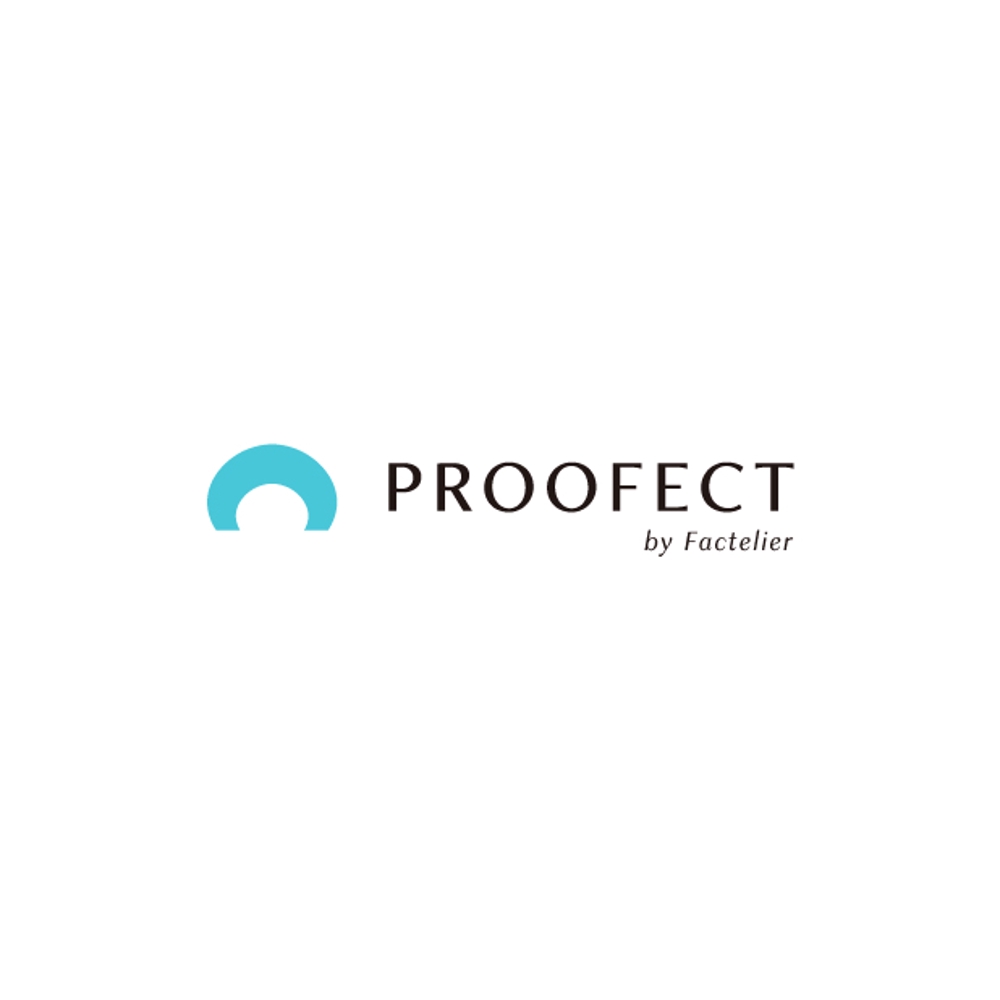 アパレルブランド ファクトリエの機能性衣料(撥水など防汚れ)の「PROOFECT」 のロゴデザイン