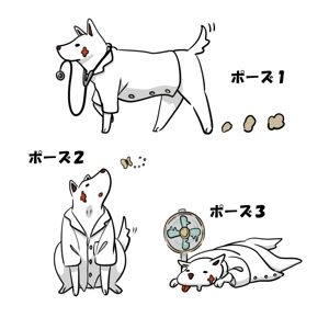 ももひき (momo_04)さんの医療系iPhoneアプリ用　犬のキャラクターデザインへの提案