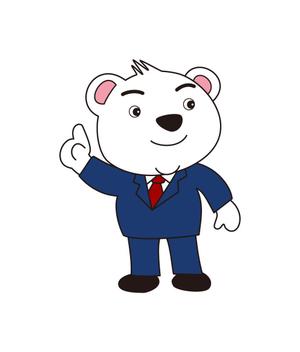 yamaad (yamaguchi_ad)さんのスーツを着た白クマのキャラクターデザインへの提案