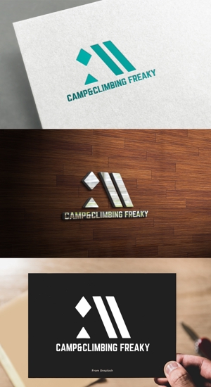 athenaabyz ()さんのキャンプ用品とボルダリングジム「CAMP ＆ CLIMBING　FREAKY」のロゴへの提案