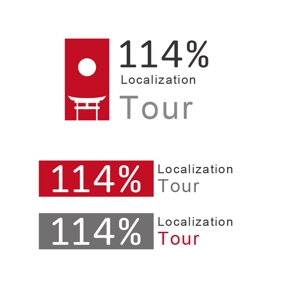 itokir design (itokiri_design)さんの外国人向けツアー『114% Localization Tour』のロゴへの提案