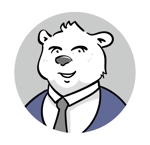 cocoloco (cocoloco_dh)さんのスーツを着た白クマのキャラクターデザインへの提案