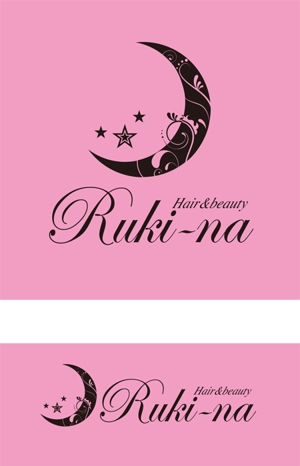 CF-Design (kuma-boo)さんの美容室、エステのトータルビューティーサロン「Hair&beauty Ruki-na」のロゴ作成への提案