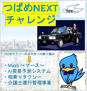 Tani (H_Taniguchi)さんの名古屋市つばめタクシーについてのパンフレットへの提案
