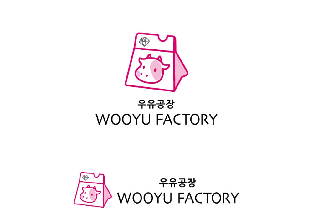オープン予定のテイクアウト専門K-POPカフェ「Wooyu Factory」のロゴ制作