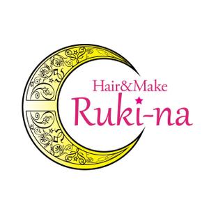 karakusa (karakusa42000)さんの美容室、エステのトータルビューティーサロン「Hair&beauty Ruki-na」のロゴ作成への提案