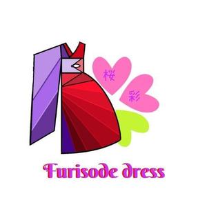 baby07 (baby07)さんの振袖を切らずに豪華なドレスに変身。そのドレスの名前のロゴ「Furisode dress 桜彩」への提案