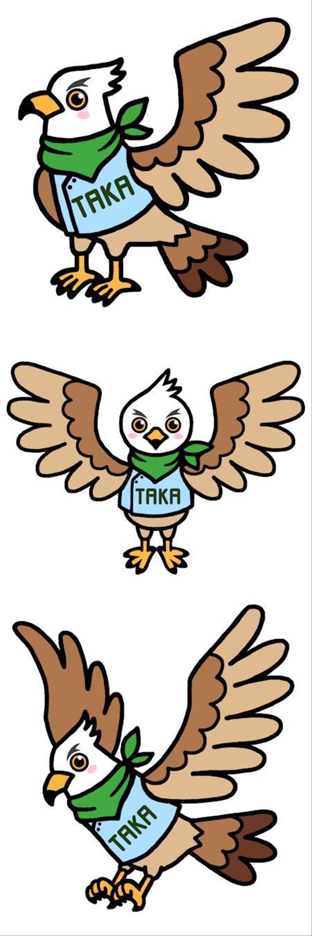 タカ（鷹）のキャラクターデザイン