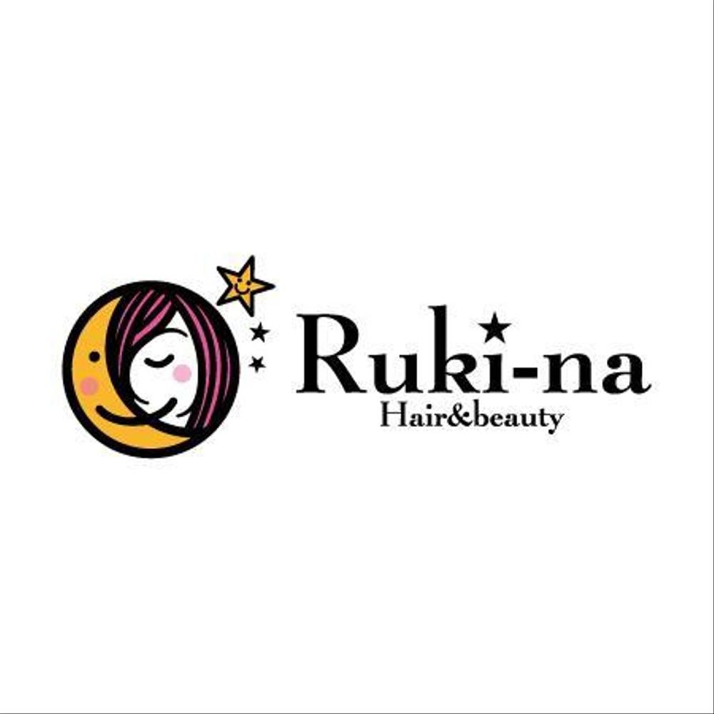 美容室、エステのトータルビューティーサロン「Hair&beauty Ruki-na」のロゴ作成