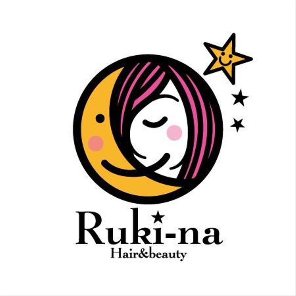 美容室、エステのトータルビューティーサロン「Hair&beauty Ruki-na」のロゴ作成