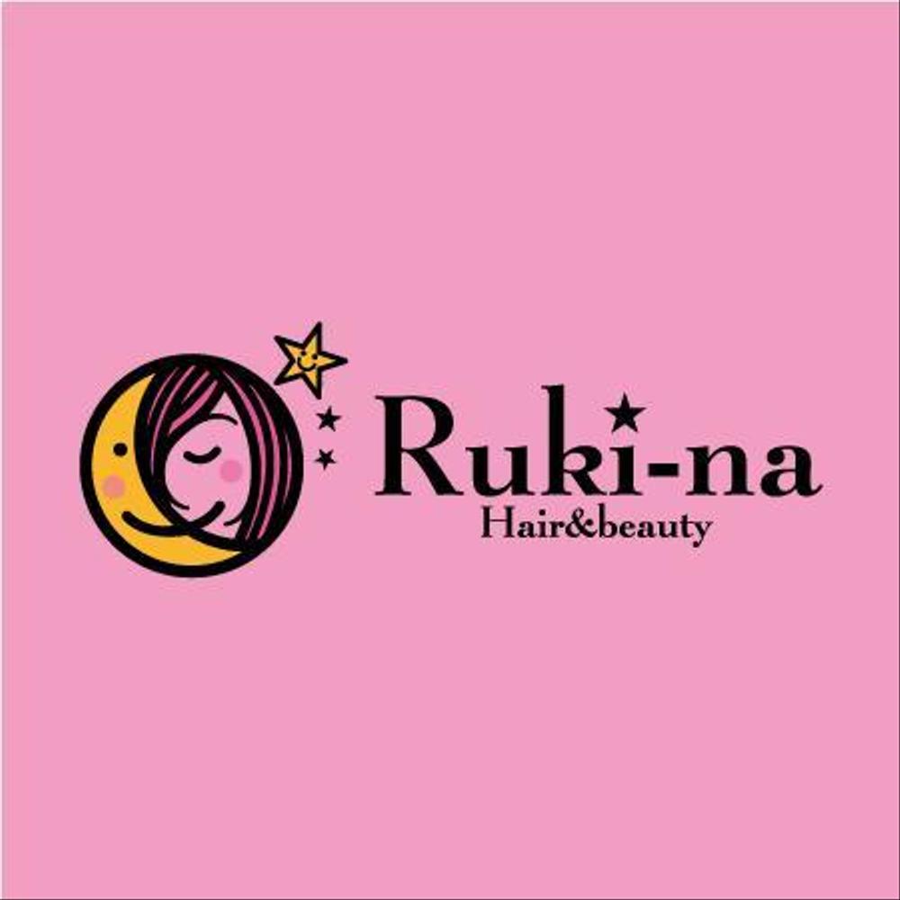 美容室、エステのトータルビューティーサロン「Hair&beauty Ruki-na」のロゴ作成