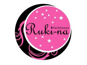 FISHERMAN (FISHERMAN)さんの美容室、エステのトータルビューティーサロン「Hair&beauty Ruki-na」のロゴ作成への提案
