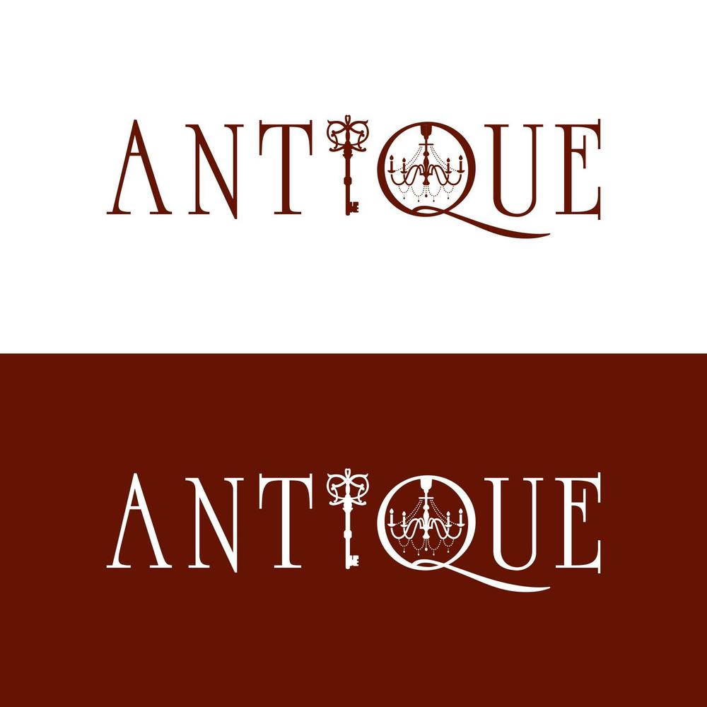 新規オープンのホストクラブ「ANTIQUE」のロゴデザイン。