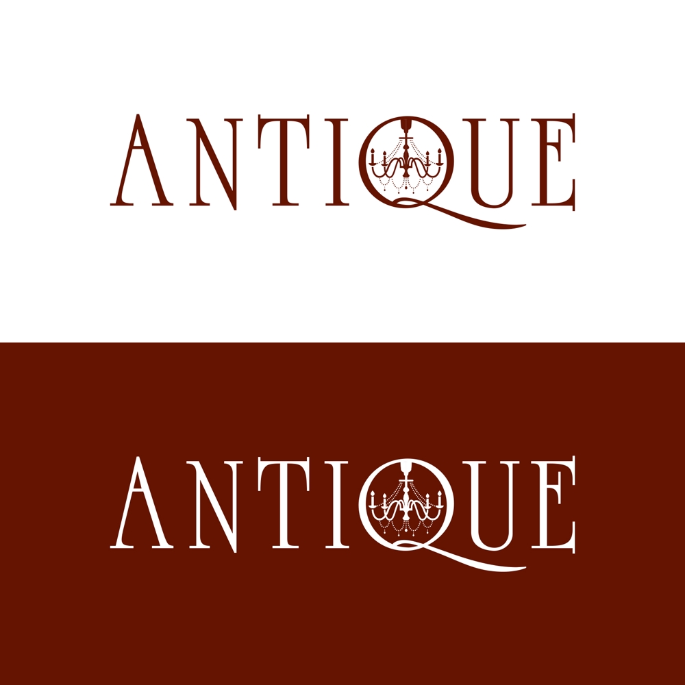 新規オープンのホストクラブ「ANTIQUE」のロゴデザイン。