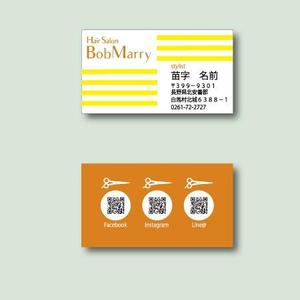 M'S-design (shimizumiho429)さんの美容室 Bob Marryの名刺デザインへの提案