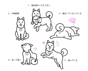 Y (Yuriri)さんの医療系iPhoneアプリ用　犬のキャラクターデザインへの提案