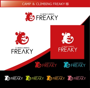FISHERMAN (FISHERMAN)さんのキャンプ用品とボルダリングジム「CAMP ＆ CLIMBING　FREAKY」のロゴへの提案