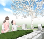 i-rendering (yaskaz)さんの樹木葬パンフレット用のイラストへの提案