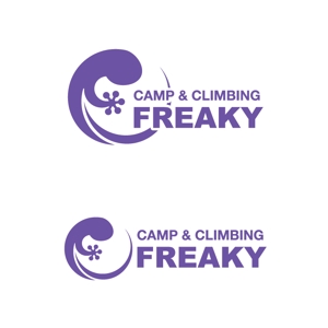 Q (qtoon)さんのキャンプ用品とボルダリングジム「CAMP ＆ CLIMBING　FREAKY」のロゴへの提案