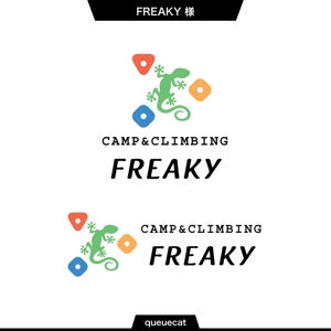 queuecat (queuecat)さんのキャンプ用品とボルダリングジム「CAMP ＆ CLIMBING　FREAKY」のロゴへの提案