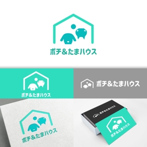 minervaabbe ()さんのペット共生住宅「ポチ＆たまハウス」のロゴへの提案