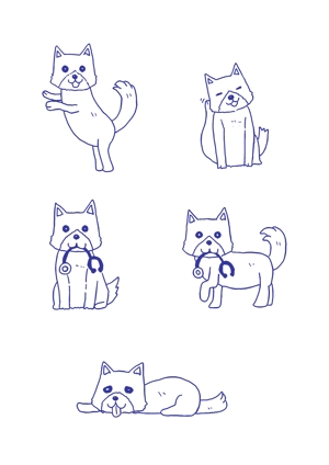 ゆうちん (Yuchin)さんの医療系iPhoneアプリ用　犬のキャラクターデザインへの提案