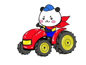 森本利 (toshi-morimori)さんのパンダがトラクターに乗っているマスコットキャラクターデザインへの提案