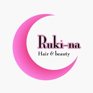 DADA (DADA)さんの美容室、エステのトータルビューティーサロン「Hair&beauty Ruki-na」のロゴ作成への提案