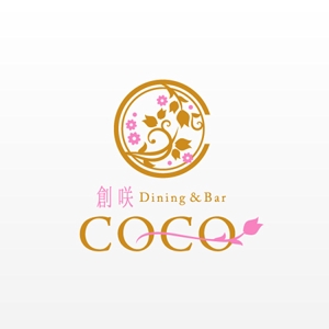 L-design (CMYK)さんの「創咲Dining&Ber CoCo　　　　　」のロゴ作成への提案