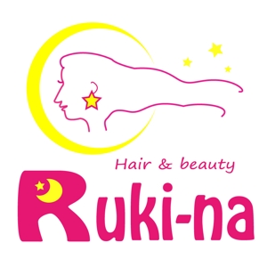 august-artsさんの美容室、エステのトータルビューティーサロン「Hair&beauty Ruki-na」のロゴ作成への提案