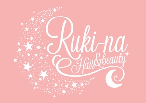 riddlerさんの美容室、エステのトータルビューティーサロン「Hair&beauty Ruki-na」のロゴ作成への提案