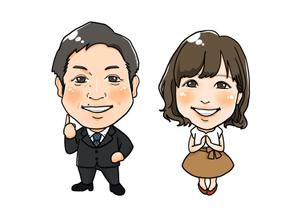 ふじもと もこ ()さんのHP掲載用の社員紹介デフォルメ似顔絵（イラスト）への提案