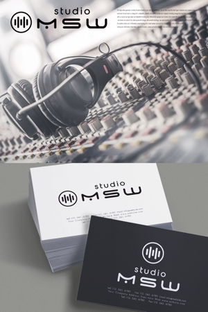 YOO GRAPH (fujiseyoo)さんの音楽リハーサルスタジオ「studio MSW」のロゴへの提案