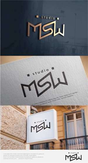 drkigawa (drkigawa)さんの音楽リハーサルスタジオ「studio MSW」のロゴへの提案