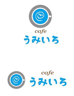 田中　威 (dd51)さんの港のカフェ「cafeうみいろ」のロゴへの提案