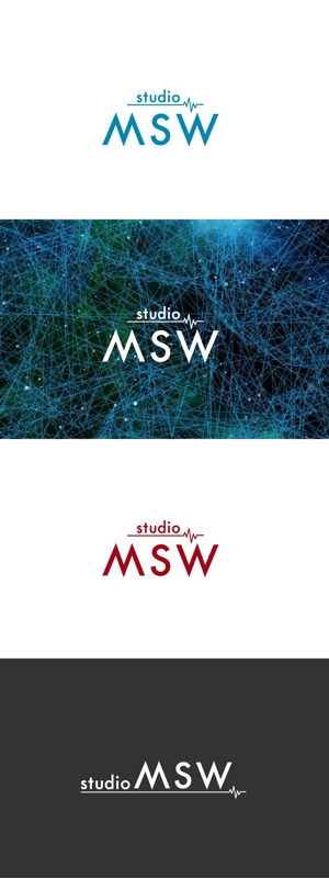 red3841 (red3841)さんの音楽リハーサルスタジオ「studio MSW」のロゴへの提案