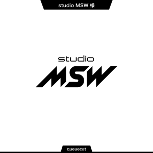 queuecat (queuecat)さんの音楽リハーサルスタジオ「studio MSW」のロゴへの提案