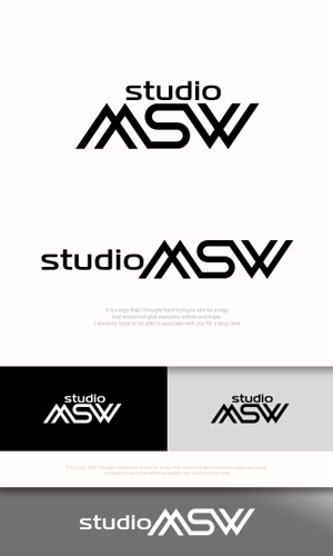魔法スタジオ (mahou-phot)さんの音楽リハーサルスタジオ「studio MSW」のロゴへの提案