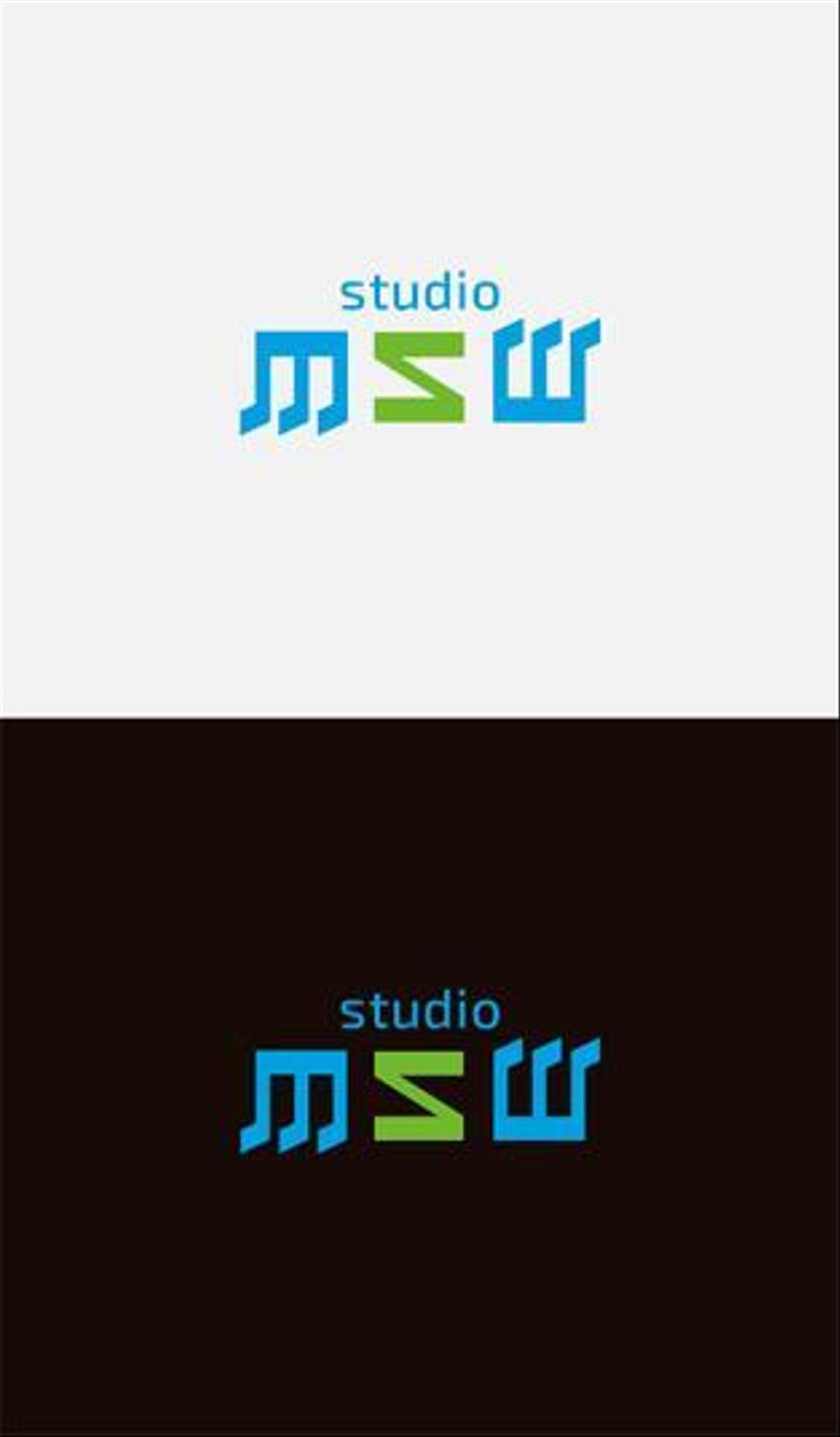 音楽リハーサルスタジオ「studio MSW」のロゴ