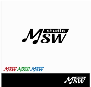 KR-design (kR-design)さんの音楽リハーサルスタジオ「studio MSW」のロゴへの提案