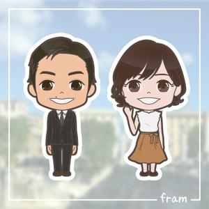 ふらむ -fram- (f1r6a3m)さんのHP掲載用の社員紹介デフォルメ似顔絵（イラスト）への提案